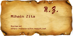 Mihain Zita névjegykártya